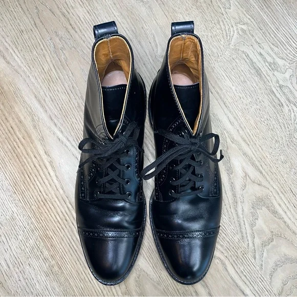 Allen Edmonds Men’s Beyfield Dress Boots Black Leather Cap Toe Size 11.5 B
